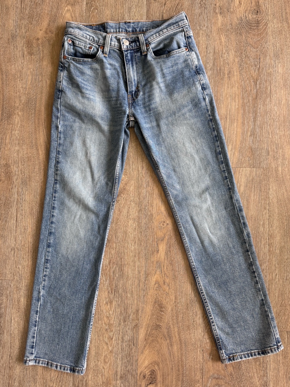 Levi's Slim Straight Stretch Light Blue Washed Jeans 514 29x30